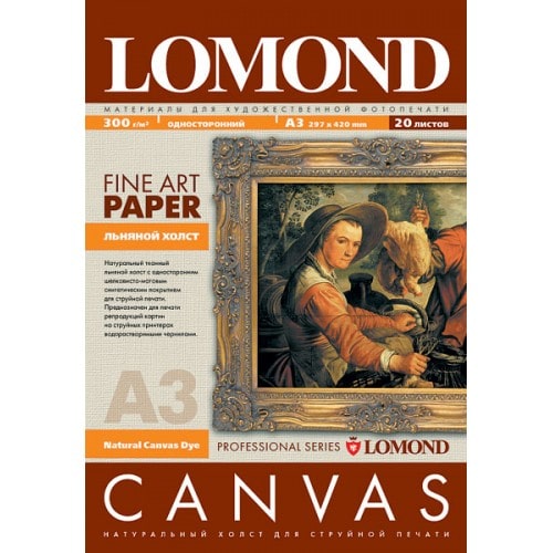 Бумага Lomond 0908312 «Холст» для струйной печати А3, 20л