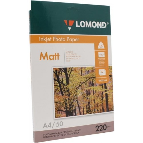 Бумага Lomond 0102144 двухсторонняя матовая для струйной печати А4, 220 г/м2, 50 листов