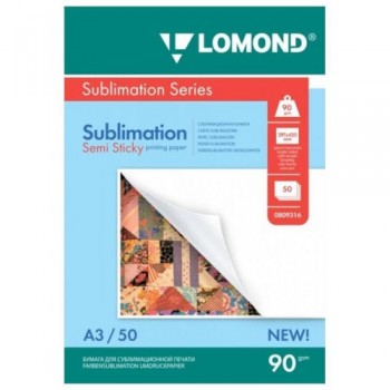 Бумага Lomond 0809316 сублимационная липкая 90/А3/50л. Бумага Lomond 0809316 сублимационная липкая 90/А3/50л.
