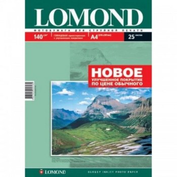 Бумага Lomond для струйной печати (140гр/А4/25л/ГЛ) односторонняя (0102076) Бумага Lomond для струйной печати (140гр/А4/25л/ГЛ) односторонняя (0102076)