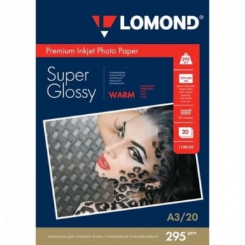 Бумага Lomond суперглянцевая для струйной печати (295гр/А3/20л/СУПЕРГЛ)  односторонняя (1108102) Бумага Lomond суперглянцевая для струйной печати (295гр/А3/20л/СУПЕРГЛ)  односторонняя (1108102)