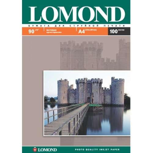 Бумага Lomond 0102011 односторонняя матовая для струйной печати 90гр, А3, 100л