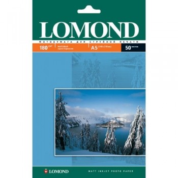 Бумага Lomond (180гр/А5/50л/МАТТ) одност. 21*14,8 (0102068) Бумага Lomond (180гр/А5/50л/МАТТ) одност. 21*14,8 (0102068)