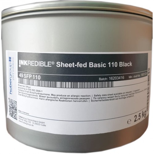 Краска офсетная Incredible Group SHEET-FED BASIC SFP110 чёрная, 1 кг