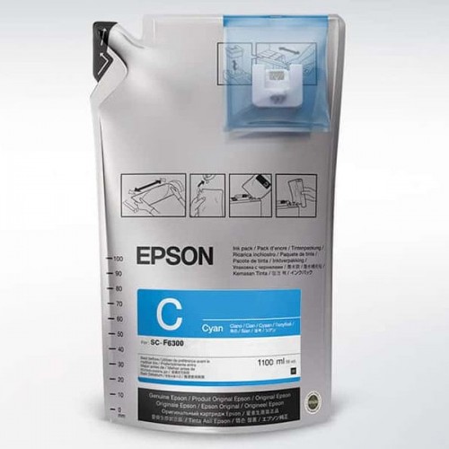Чернила Epson сублимационные для SC-F6300/9400 голубые, с чипом, 1100мл