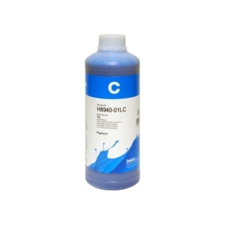 Чернила InkTech H8940-01LС, пигментные, синие, для HP C9385A, C9396A, 1л