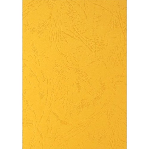 Обложки для переплёта с тиснением под кожу желтые А4, 100 шт