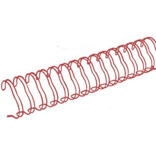 Пружины металлические для переплёта А4 диаметр 3/8 (9.5 мм) шаг 3:1 красные, 100 шт