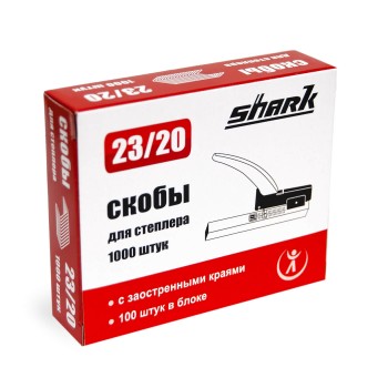 Скобы Shark 23/20 1000шт Скобы Shark 23/20 1000шт