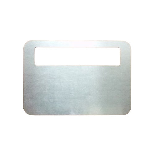 Бейдж с окном 75х50 мм, серебро царапанное, без крепления