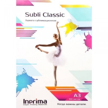Бумага сублимационная Inprima Subli Classic, А3, 100л Бумага сублимационная Inprima Subli Classic, А3, 100л