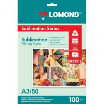 Бумага Lomond 0809315 сублимационная 100/А3/50л. Бумага Lomond 0809315 сублимационная 100/А3/50л.