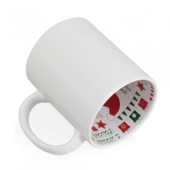 Кружка для сублимации белая, рисунок внутри "С Новым Годом и Рождеством"