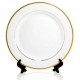 Тарелка для сублимации белая с золотым ободком, 20 см