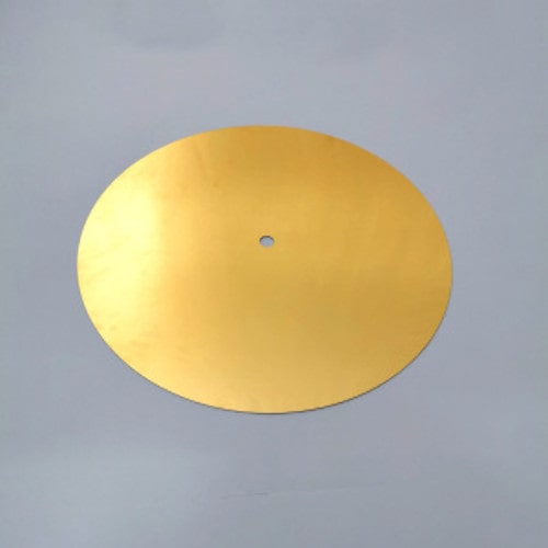 Металл сублимационный под часы 320 мм, глянцевое золото, круг, SU21
