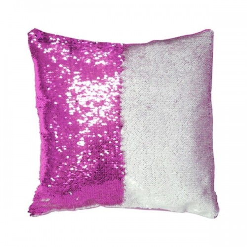 Подушка с пайетками фиолетовая, 40х40 см