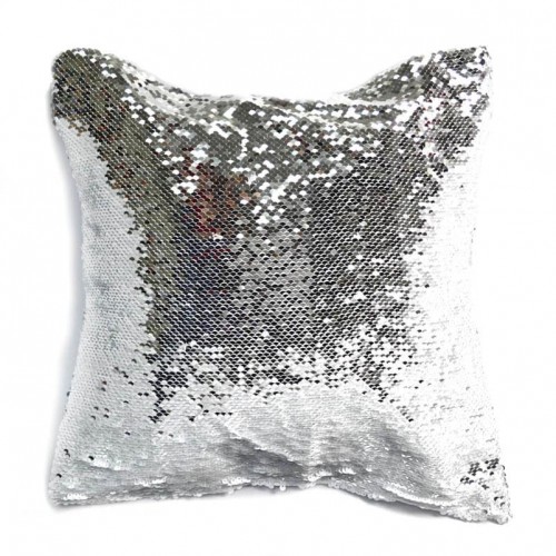 Подушка с пайетками для сублимации серебро, 40х40