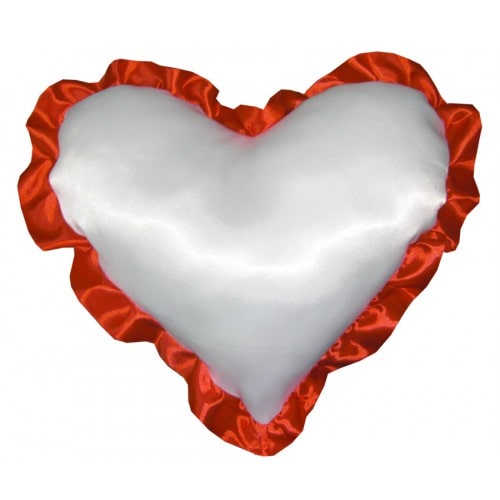 Подушка сублимационная Сердце с рюшей, 25х25 см