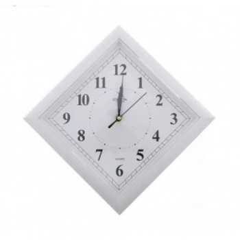Часы настенные квадрат-ромб, 205х205мм, (вставка 162х162 мм) белые Часы настенные квадрат-ромб, 205х205мм, (вставка 162х162 мм) белые