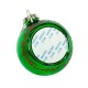 Шар елочный под полиграфическую вставку Счастливого Нового Года, стекло, зеленый, 80 мм