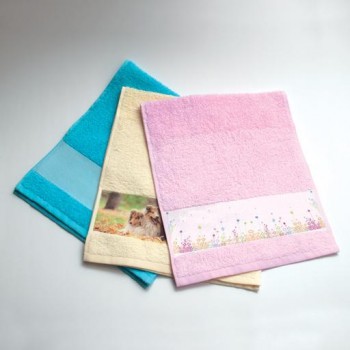 Полотенце с полем для сублимации, бежевое