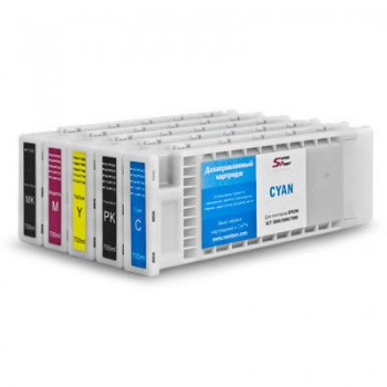 Комплект дозаправляемых картриджей Epson SС-T3200,5200,7200 (5 цветов. без чипов)