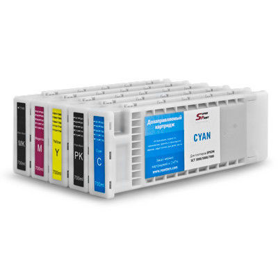 Комплект дозаправляемых картриджей Epson SС-T3200, 5200, 7200 (5 цветов. без чипов)