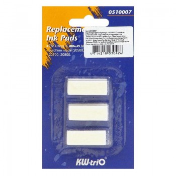 Сменная подушка штемпельная для автонумератора KW-Trio 3шт/уп Сменная подушка штемпельная для автонумератора KW-Trio 3шт/уп