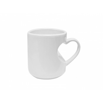 Кружка для сублимации B11X вдавленная ручка "сердце" Кружка для сублимации B11X вдавленная ручка "сердце"